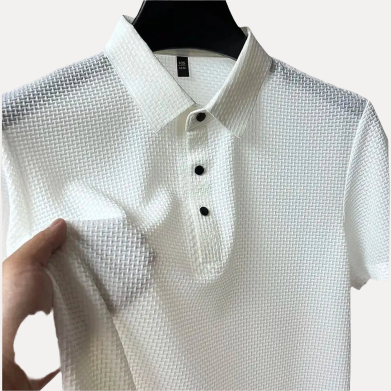 Textured Short Sleeve Polo Shirt for Men - Armoire Melbourne