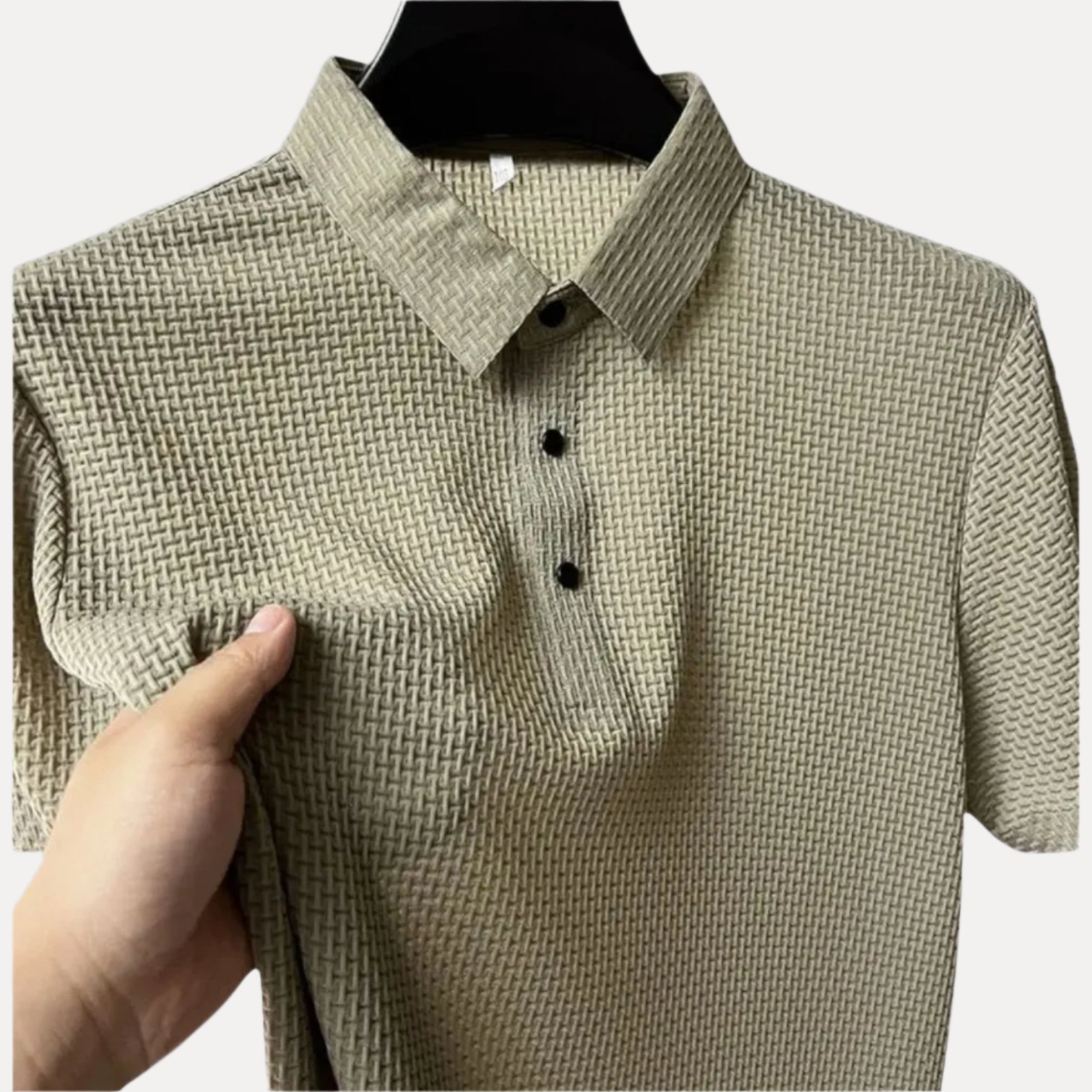 Textured Short Sleeve Polo Shirt for Men - Armoire Melbourne