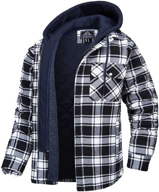 Warm Checkered Winter Jacket for Men