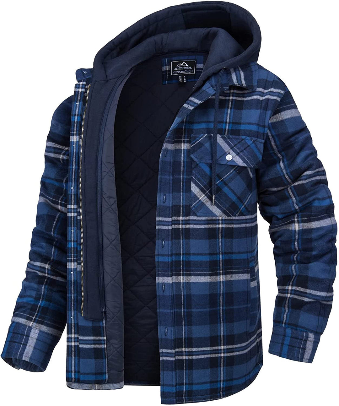 Warm Checkered Winter Jacket for Men