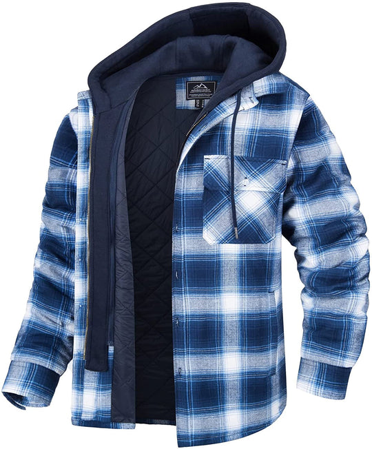 Warm Checkered Winter Jacket for Men