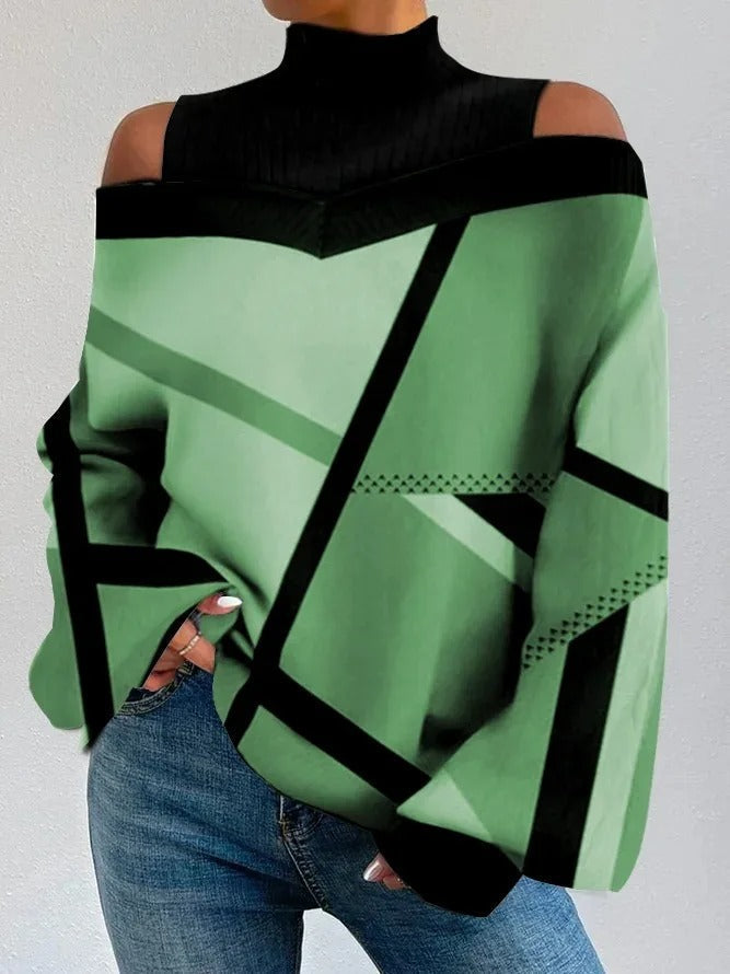 Elegant Geometric Women's Sweater