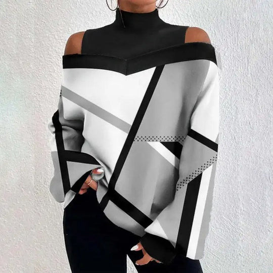 Elegant Geometric Women's Sweater