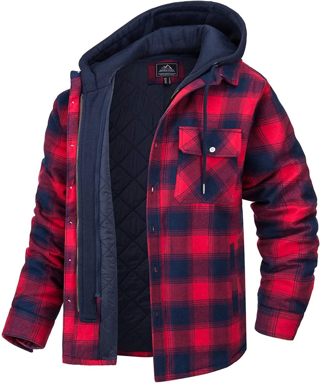 Warm Checkered Winter Jacket for Men