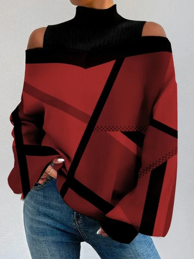 Elegant Geometric Women's Sweater