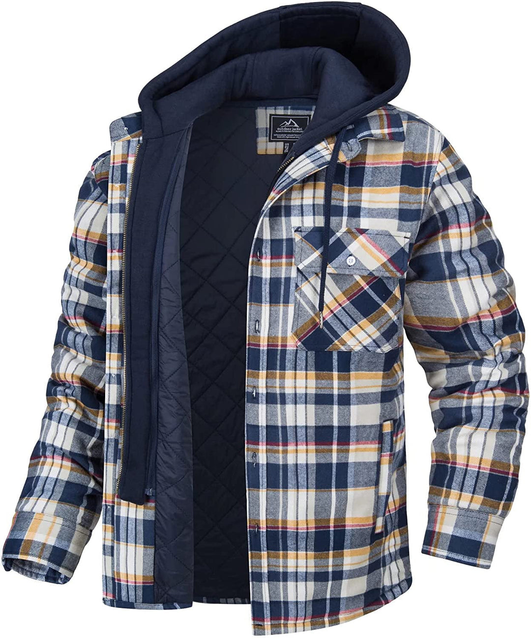 Warm Checkered Winter Jacket for Men