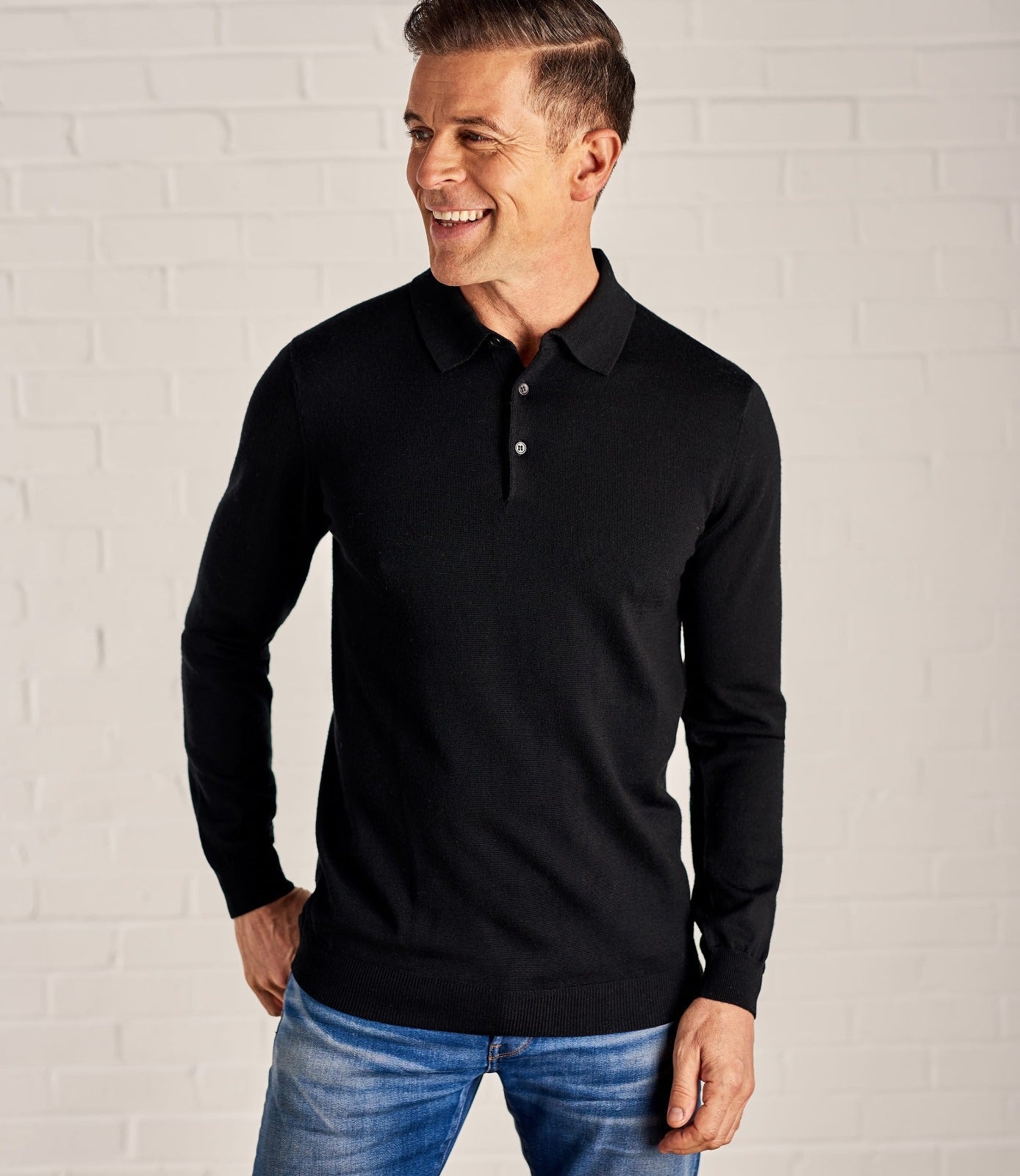 Men’s Classic Long Sleeve Polo Shirt